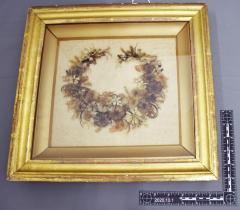 wreath, hairwork